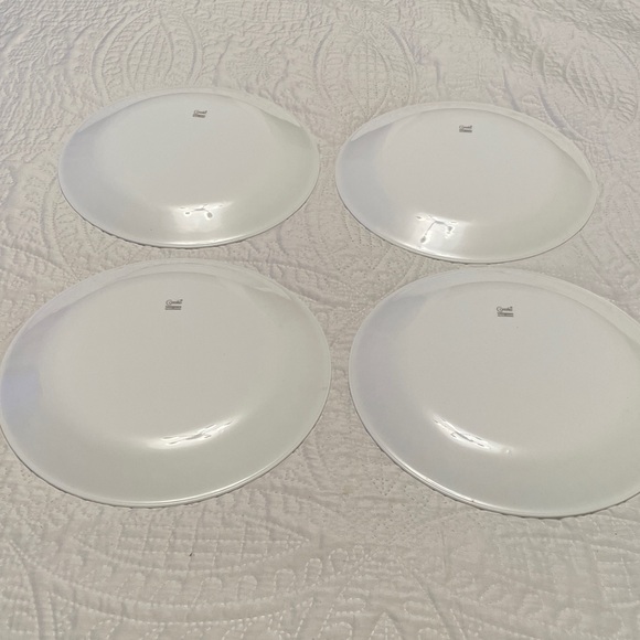Set of 4 Vintage CORELLE 70’s Pattern Spring Blossom Dinner Plates White & Green - Picture 6 of 9